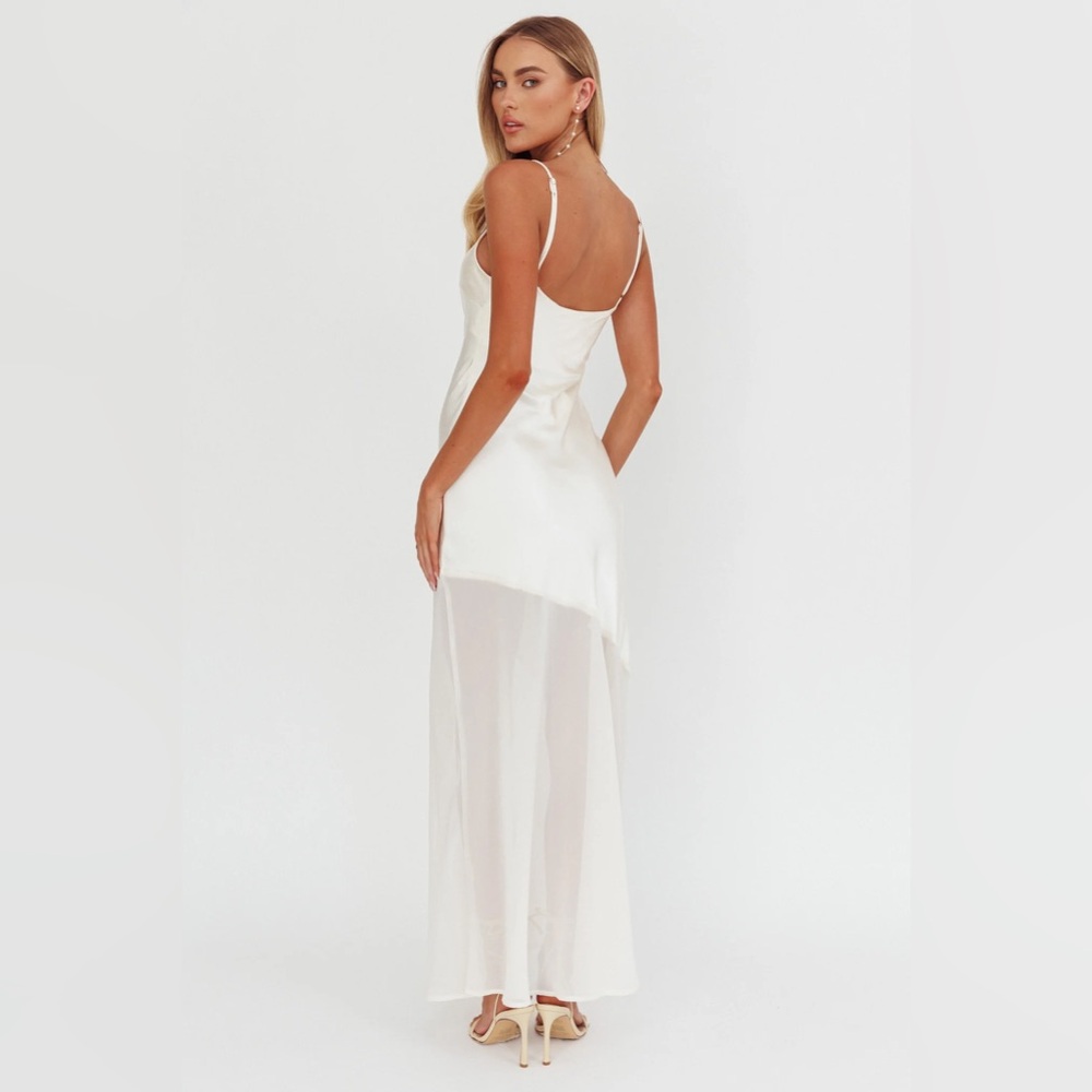 Gilded Dream Chiffon Hem Maxi Dress - Picture 2 of 3